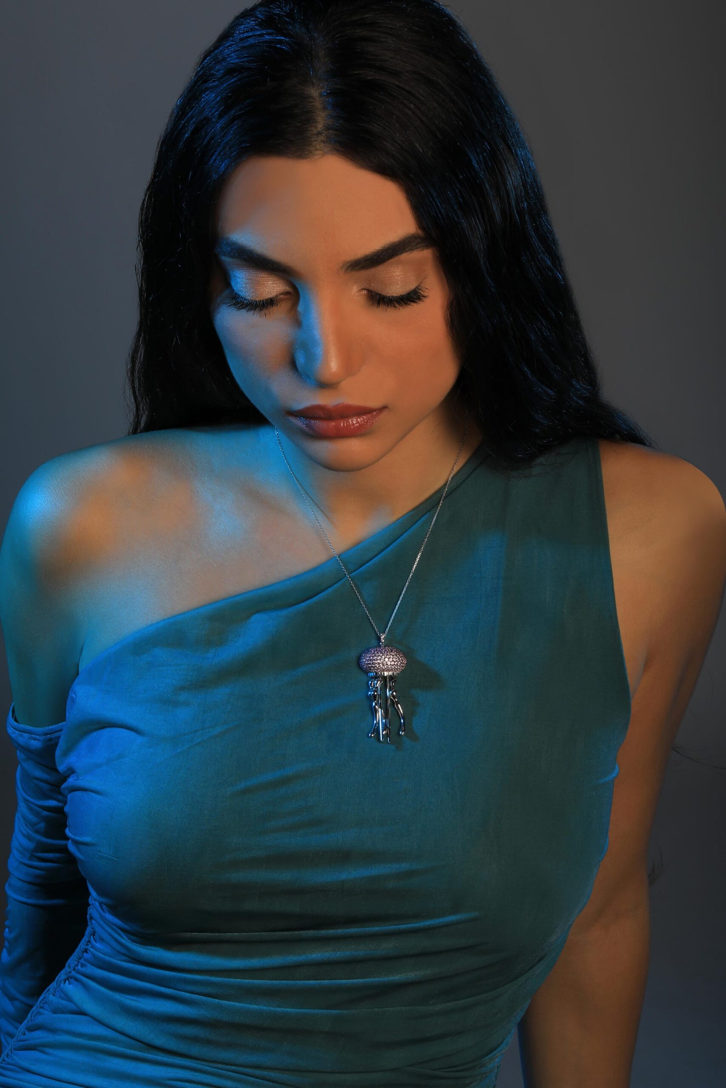 Jelly Fish Necklace Pink
