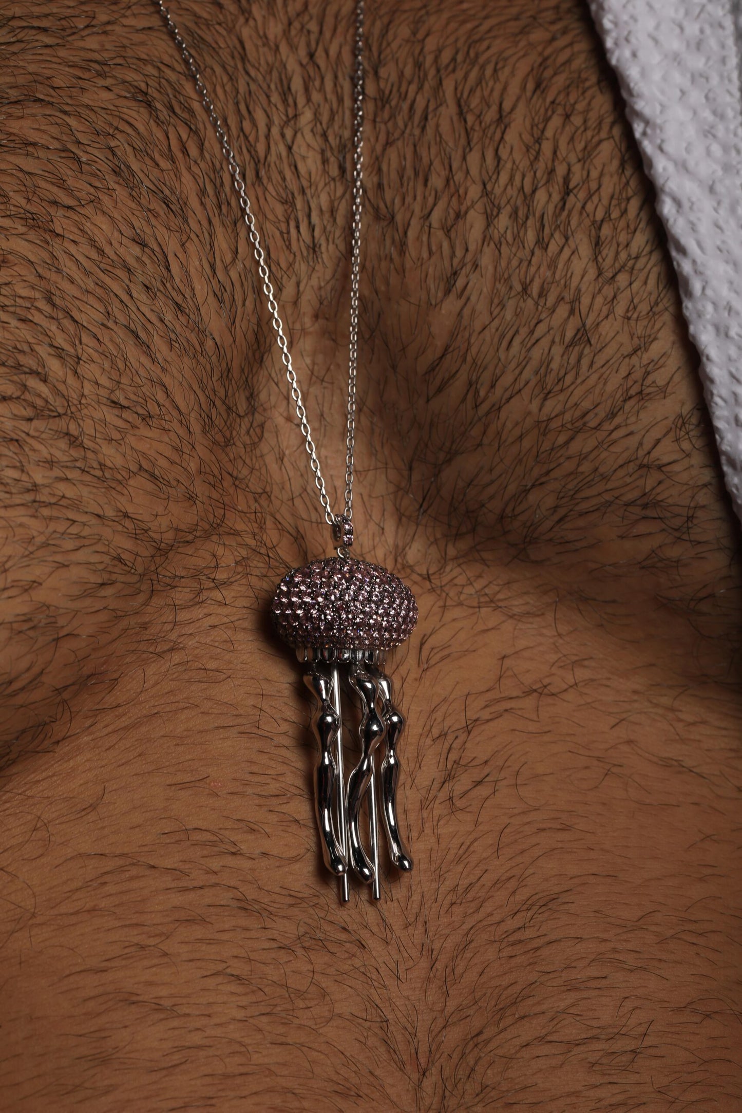 Jelly Fish Necklace Pink
