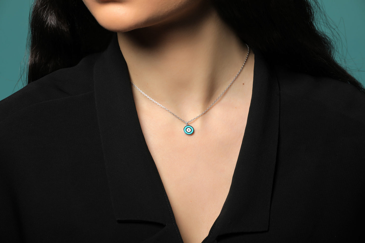 Enamel Eye Necklace