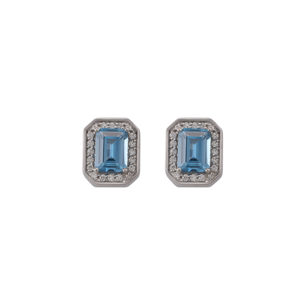The Regent Cufflinks - Aquamarine