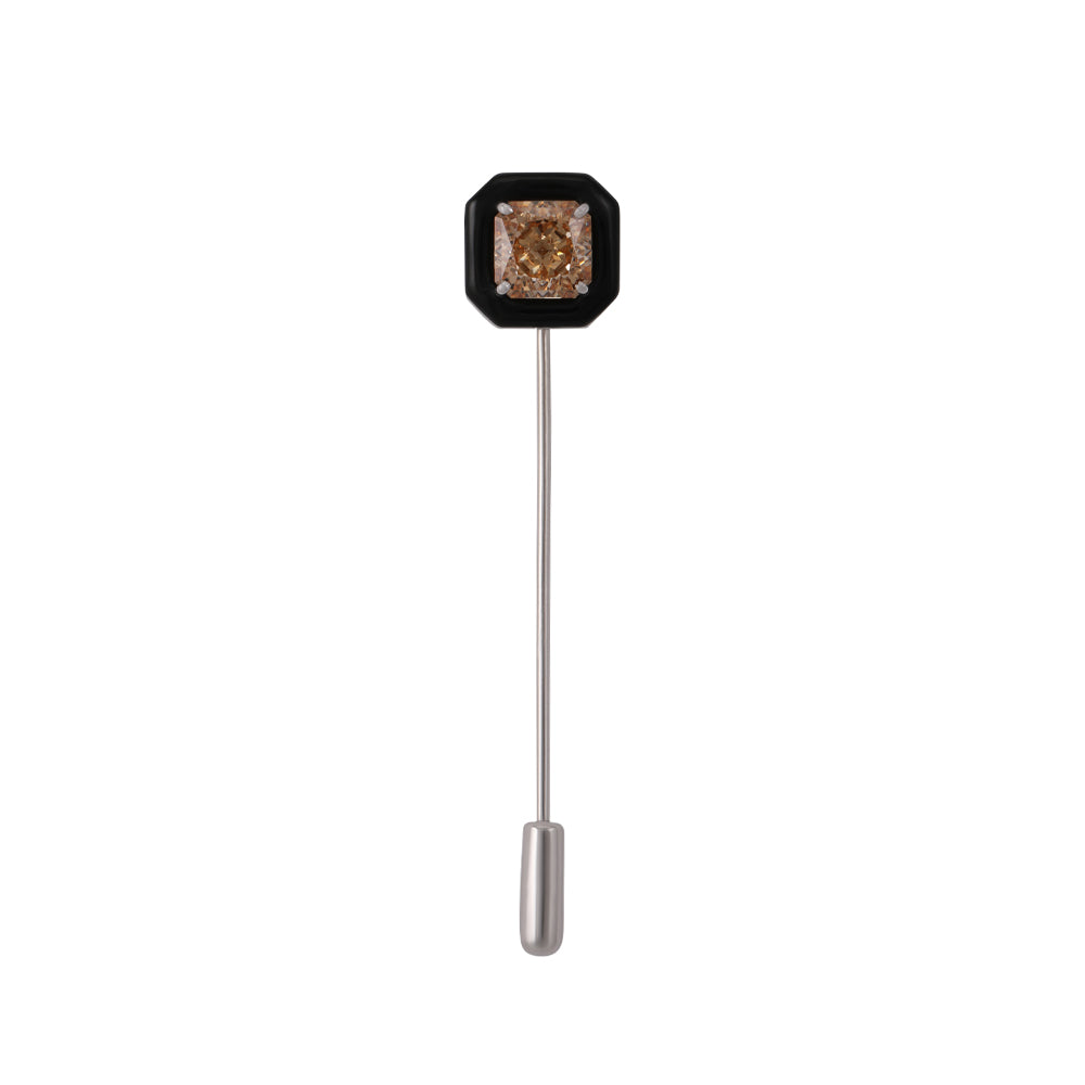 Nocturne Crest Lapel Pin - Smokey