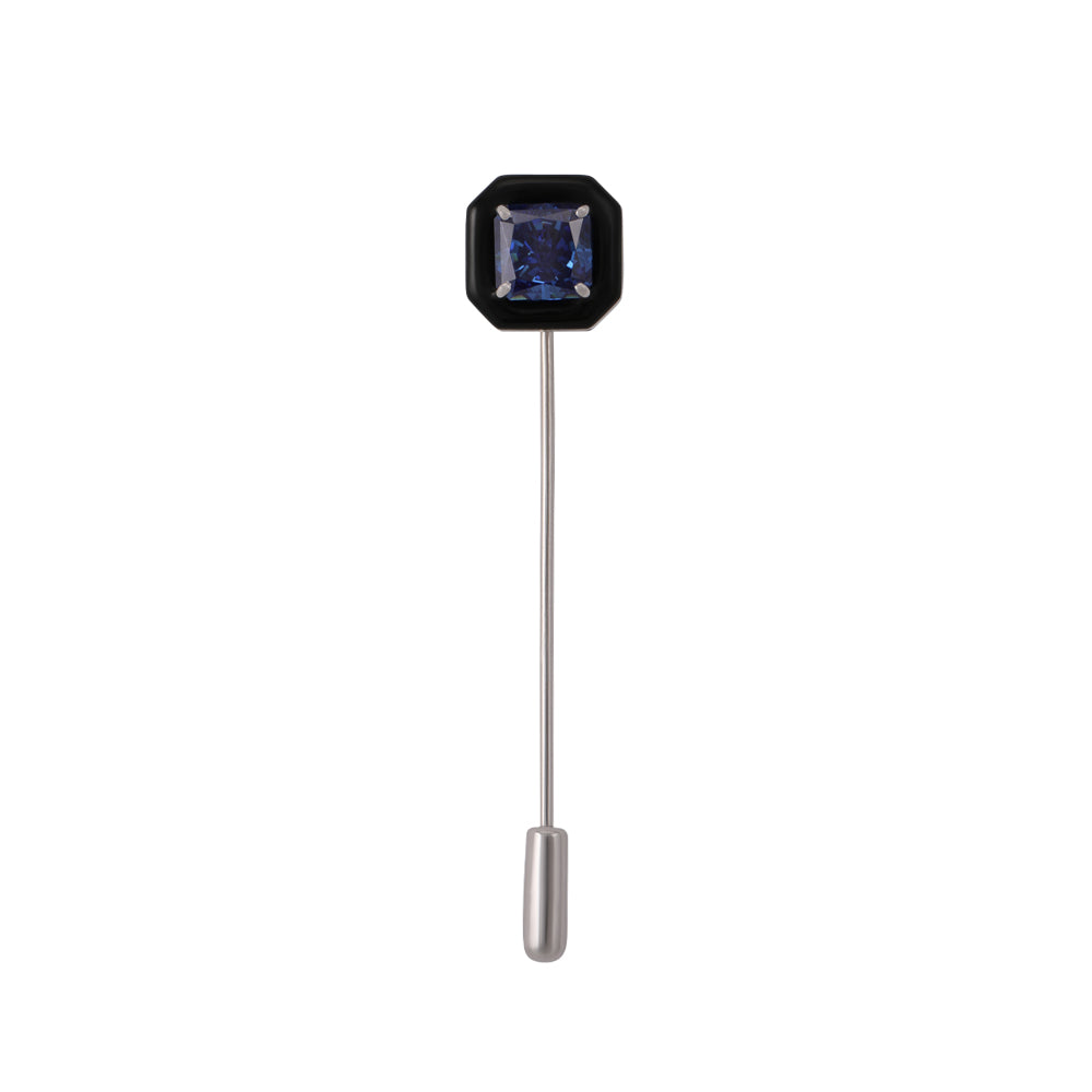 Nocturne Crest Lapel Pin - Tanzanite