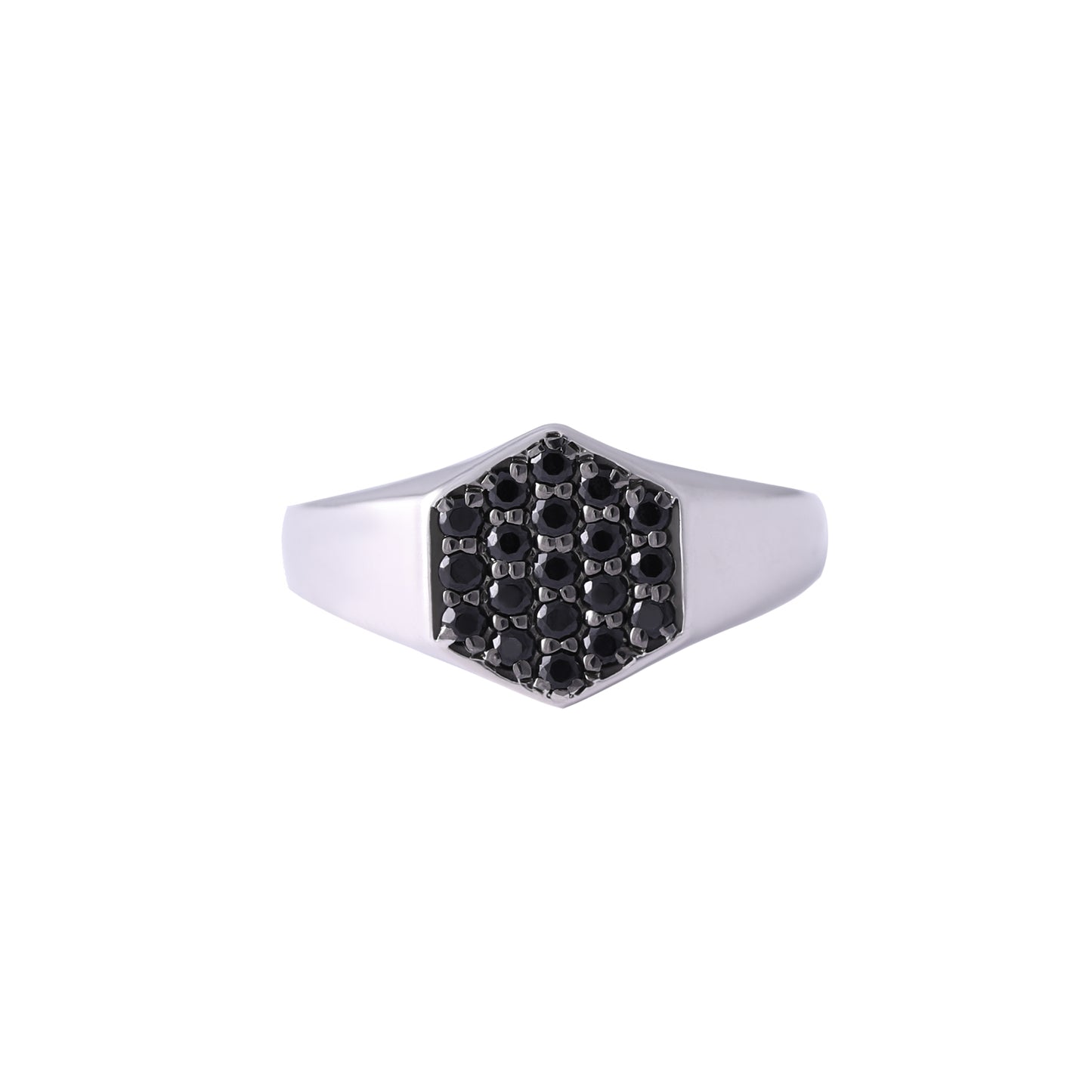 Hexagon Pave Ring