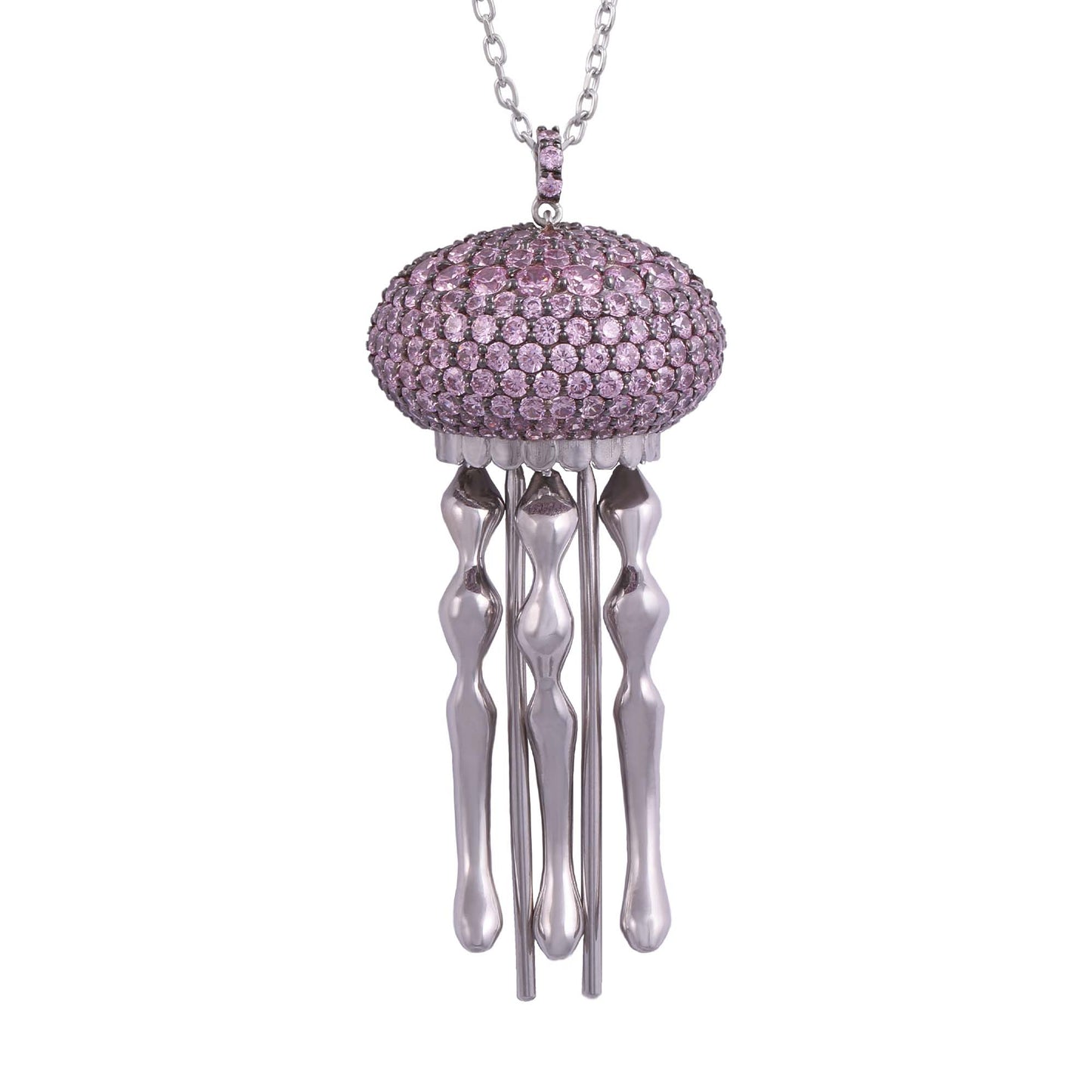 Jelly Fish Necklace Pink
