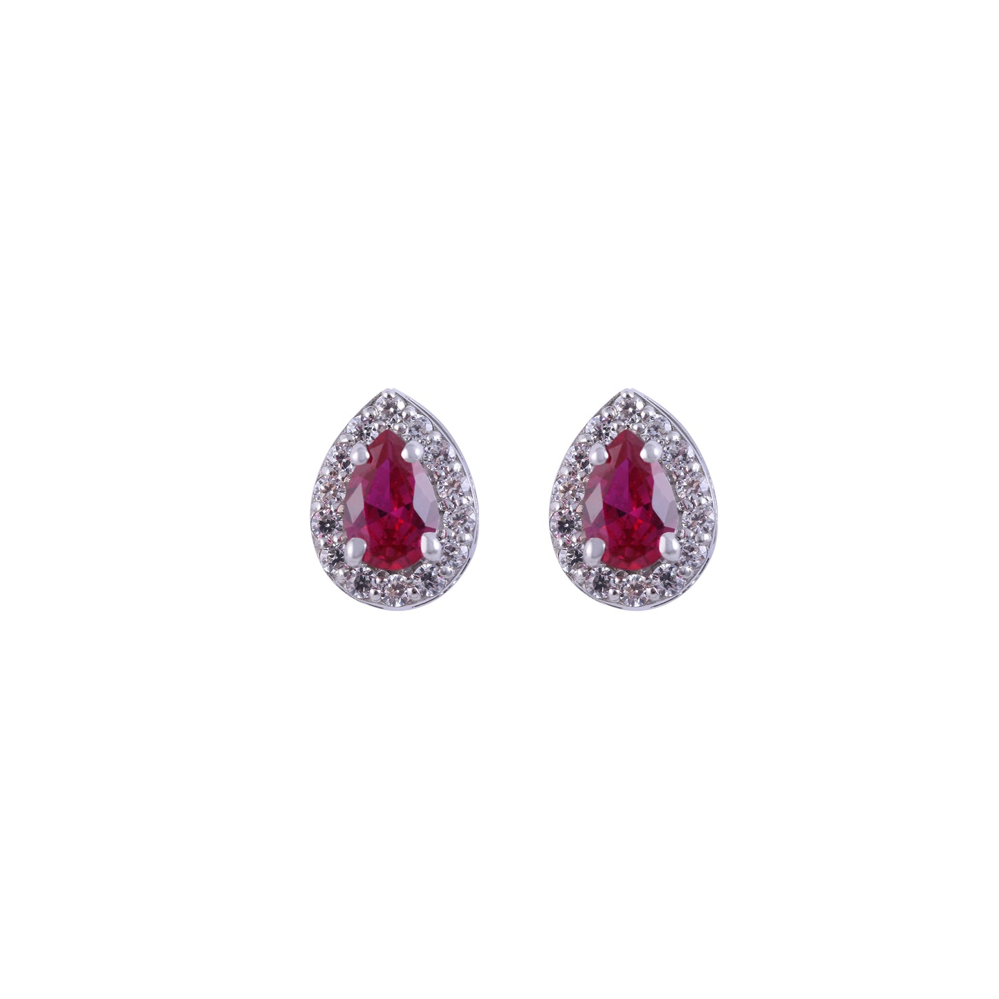 Lady D Earrings Ruby