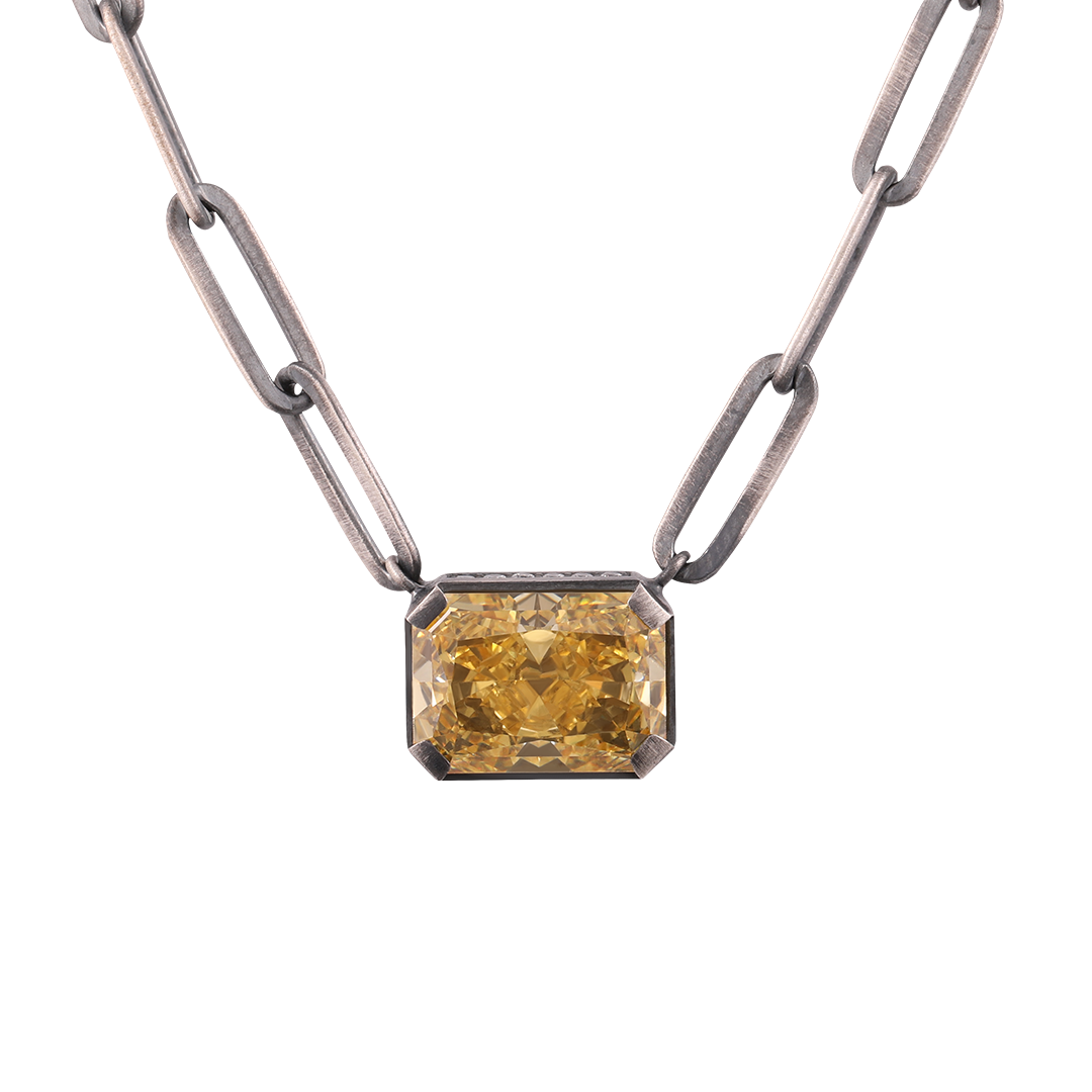 Octagon Yellow Sapphire Shimmera Choker