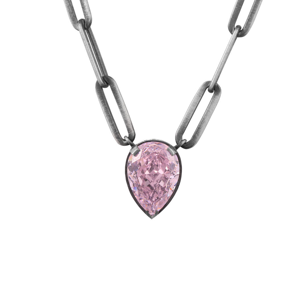 Drop Pink Quartz Shimmera Choker