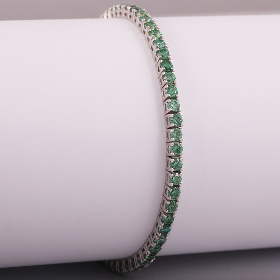 Green Tennis Bracelet