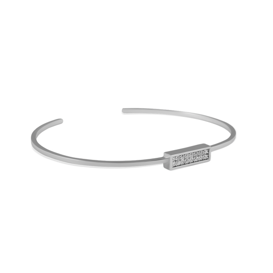 Elongra White Bangle