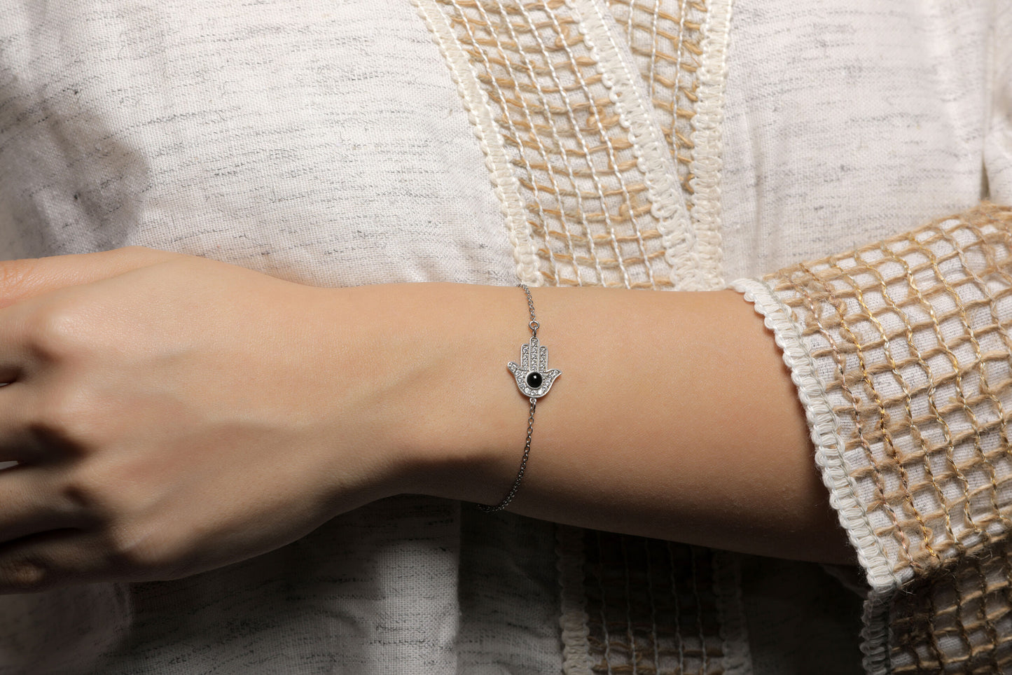 hamsa lapis bracelet