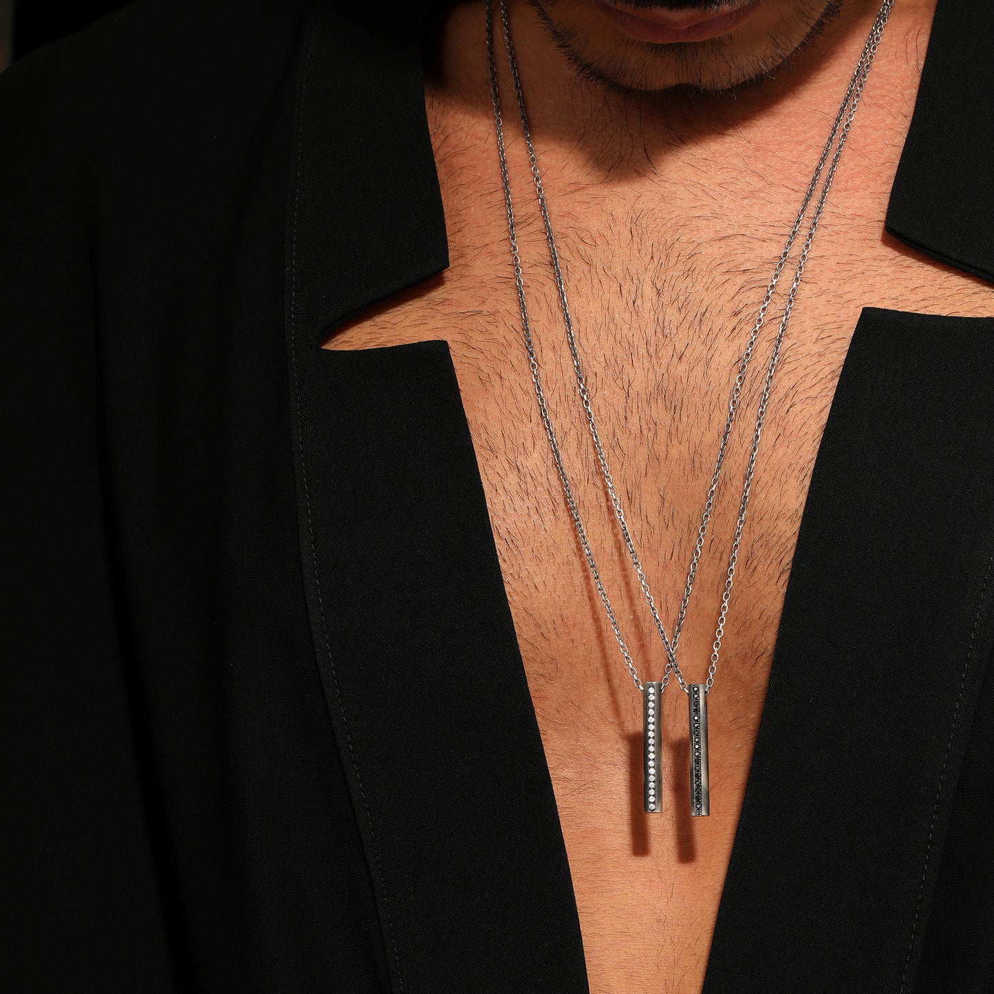 Black Cylindra Necklace