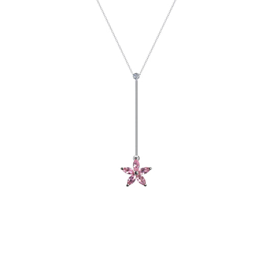 flora long necklace-pink