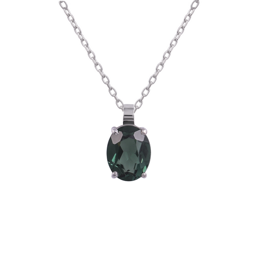 green tourmaline aurora necklace