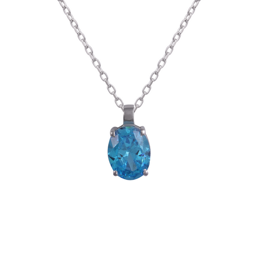 blue topaz aurora necklace