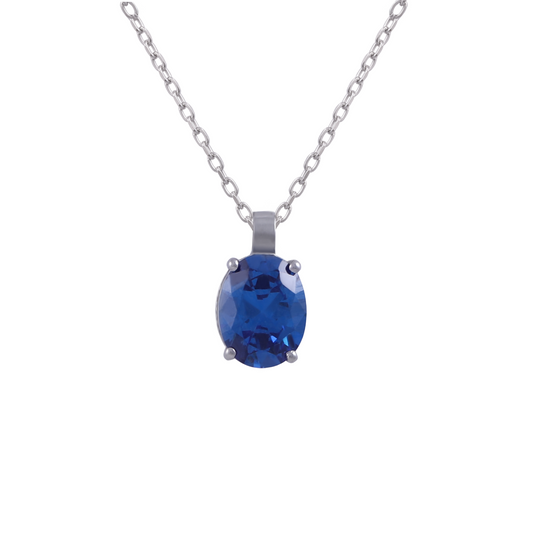royal blue sapphire aurora necklace