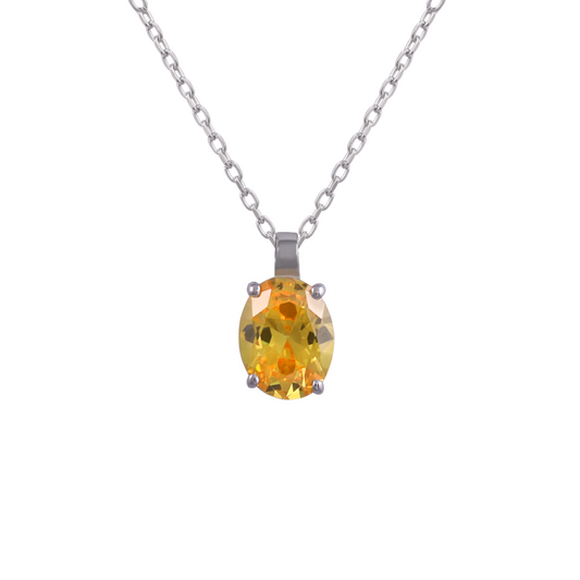 yellow sapphire aurora necklace