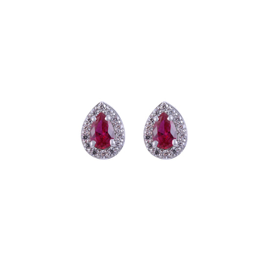 Lady D Earrings Ruby