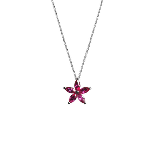 flora necklace-fuchsia