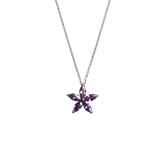 flora necklace-purple